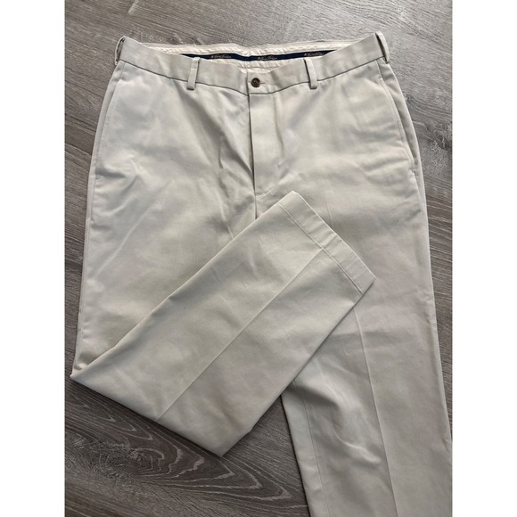 Brooks Brothers Other - Brooks‎ Brothers Pants Mens 35x29 Beige Chino Trouser Pleated Business Hopsack